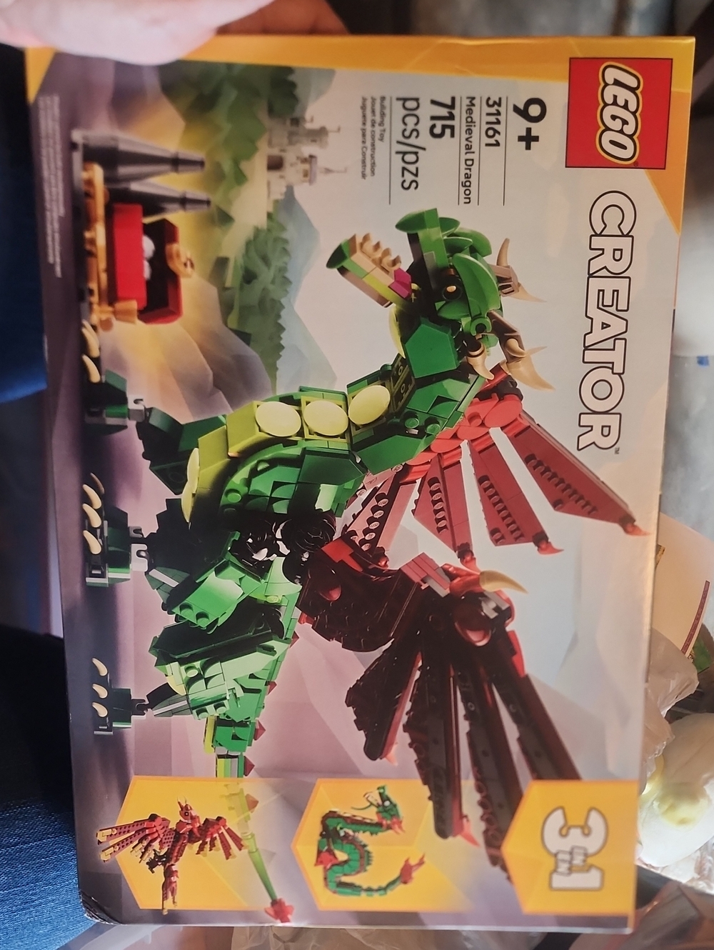 Nwt Lego Creator 3-in-1 31161 Medieval Dragon, Sea Serpent & Phoenix Set